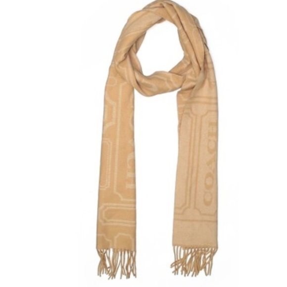 COACH  Lady's Cream Scarf - Picture 1 of 8